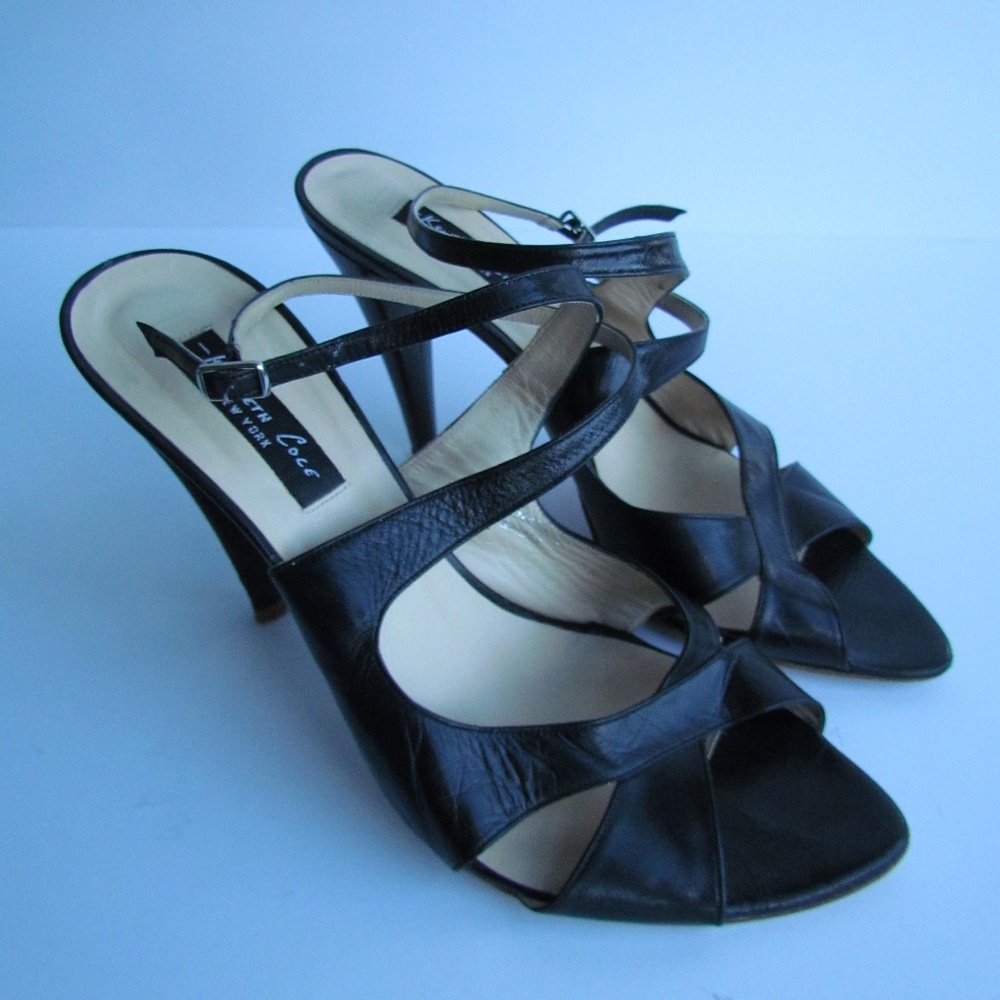 KENNETH COLE Strappy Sandal Heels Leather